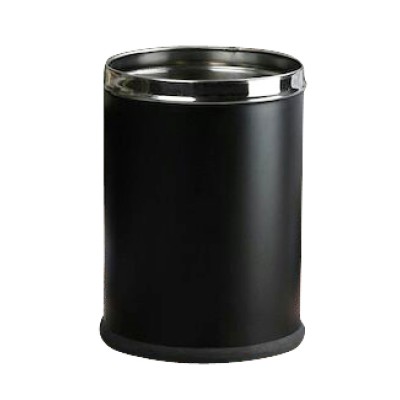 Open Metal Bin 7 Ltr. with Leather Coated Black